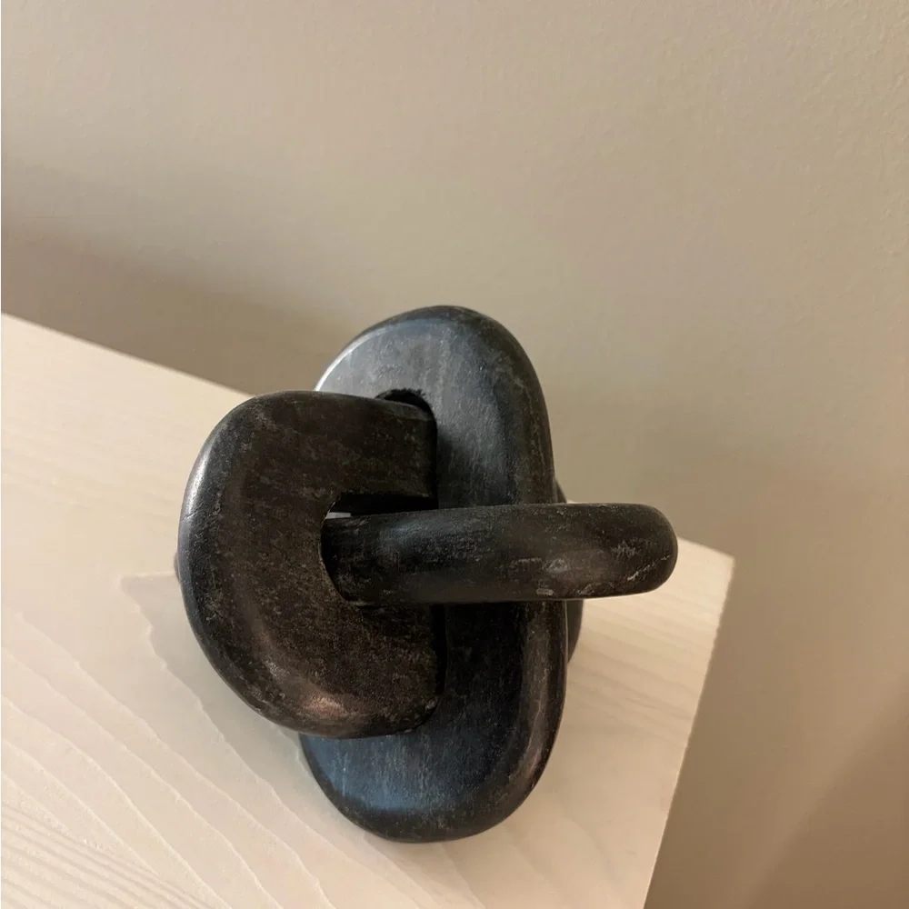 Crate&Barrel Charcoal Knot Stone Accent